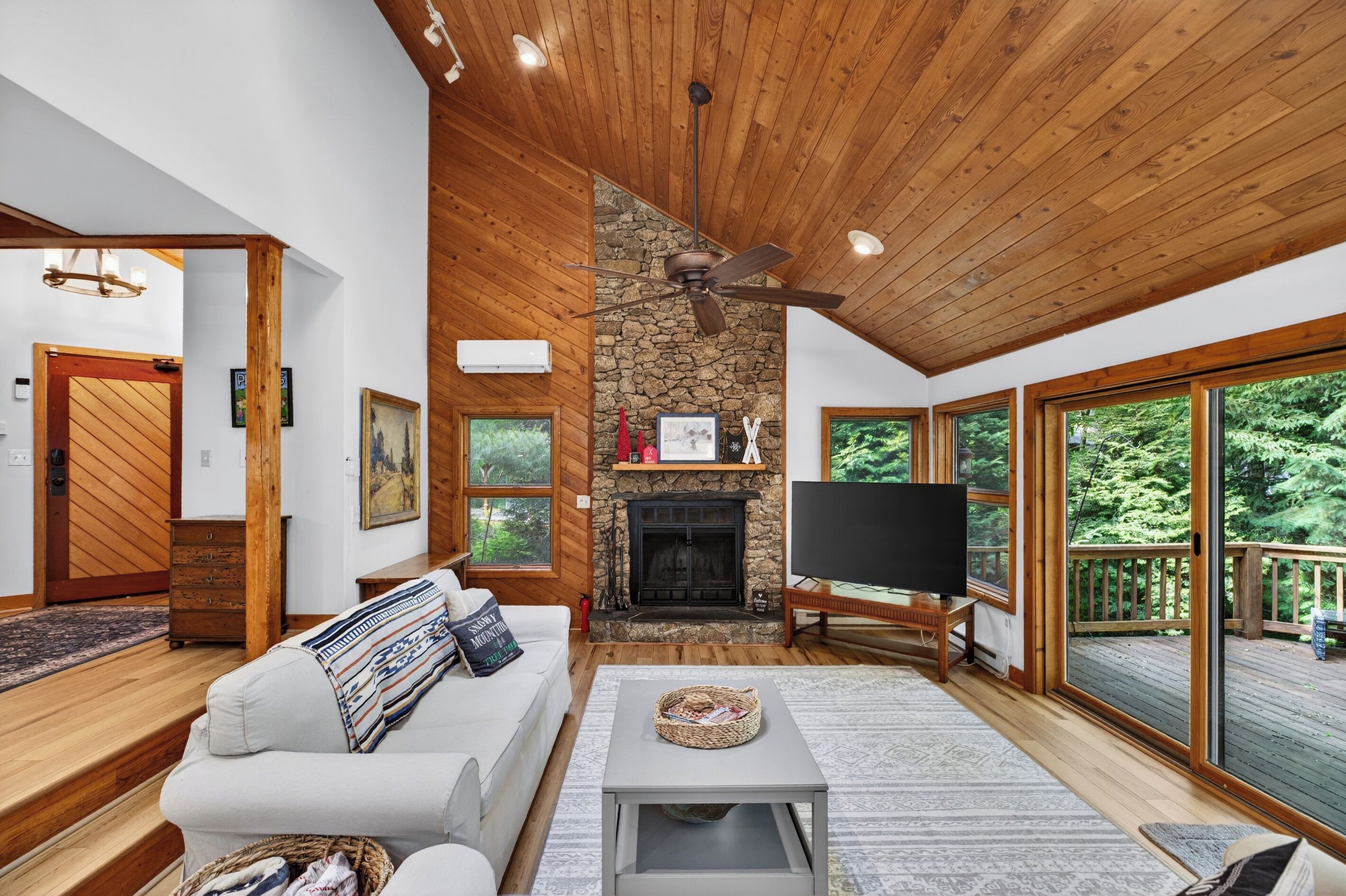 Smart TV, fireplace