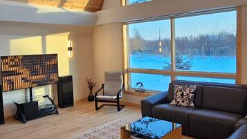 TV, fireplace, stereo