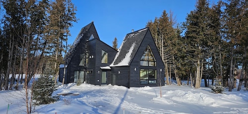 Modern Forest Retreat with Sauna and Hot Tub