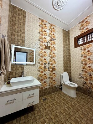 Towels, soap, toilet paper