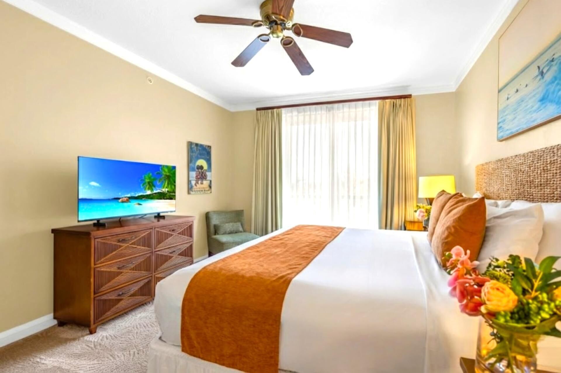 2 bedrooms, iron/ironing board, travel crib, WiFi