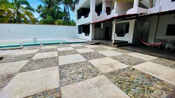 Outdoor pool, a heated pool