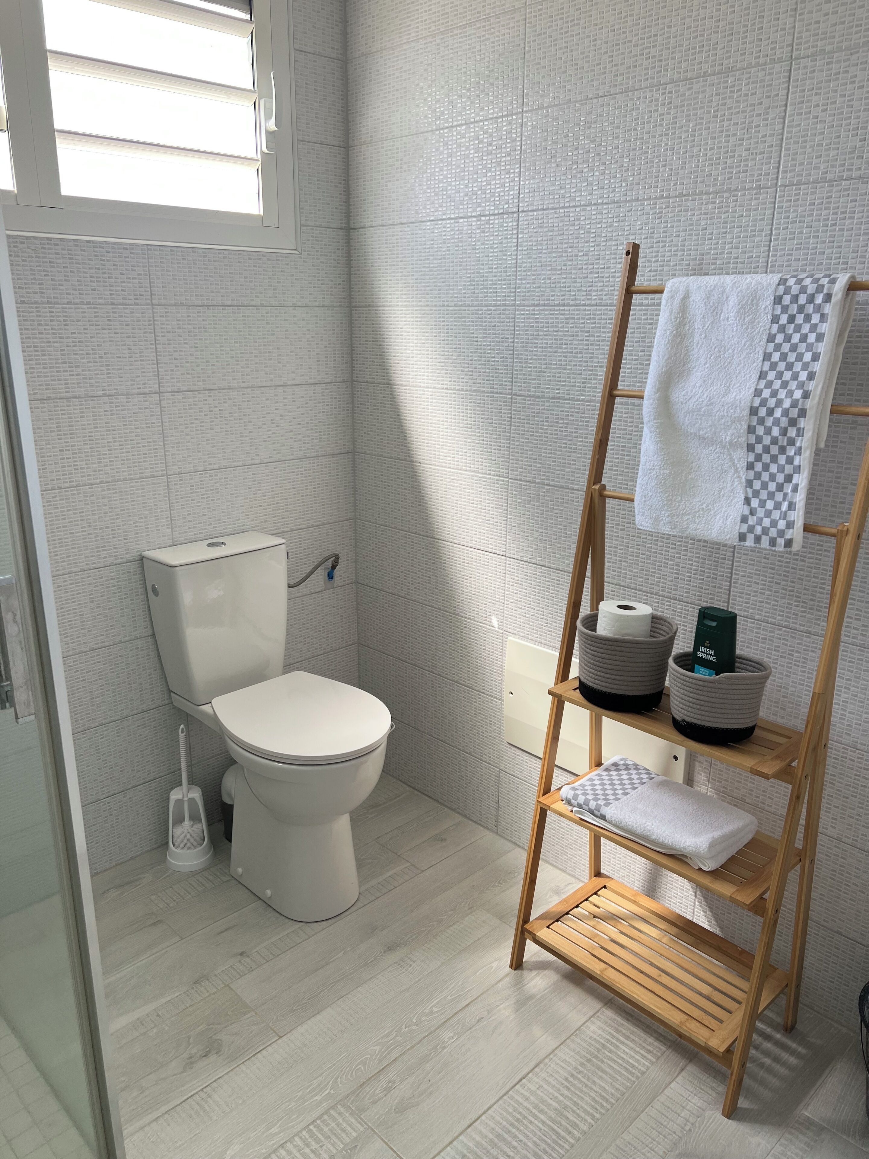 Towels, soap, toilet paper