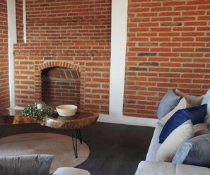 Cabaña Confort, vistas al patio | Interior