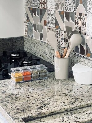 Private kitchen - Air-conditioned family home (Cachoeira do Bom Jesus)