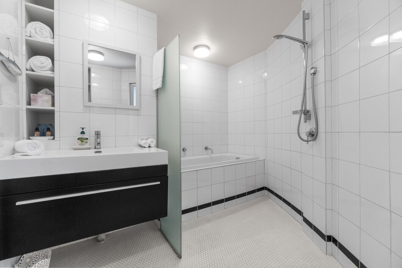 Hair dryer, towels