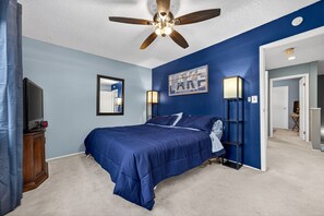 2 bedrooms, iron/ironing board, travel crib, free WiFi