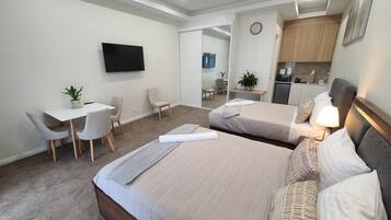 1 chambre, bureau, Wi-Fi, draps fournis