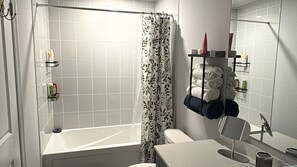 Haartrockner, Handtücher, Seife, Shampoo