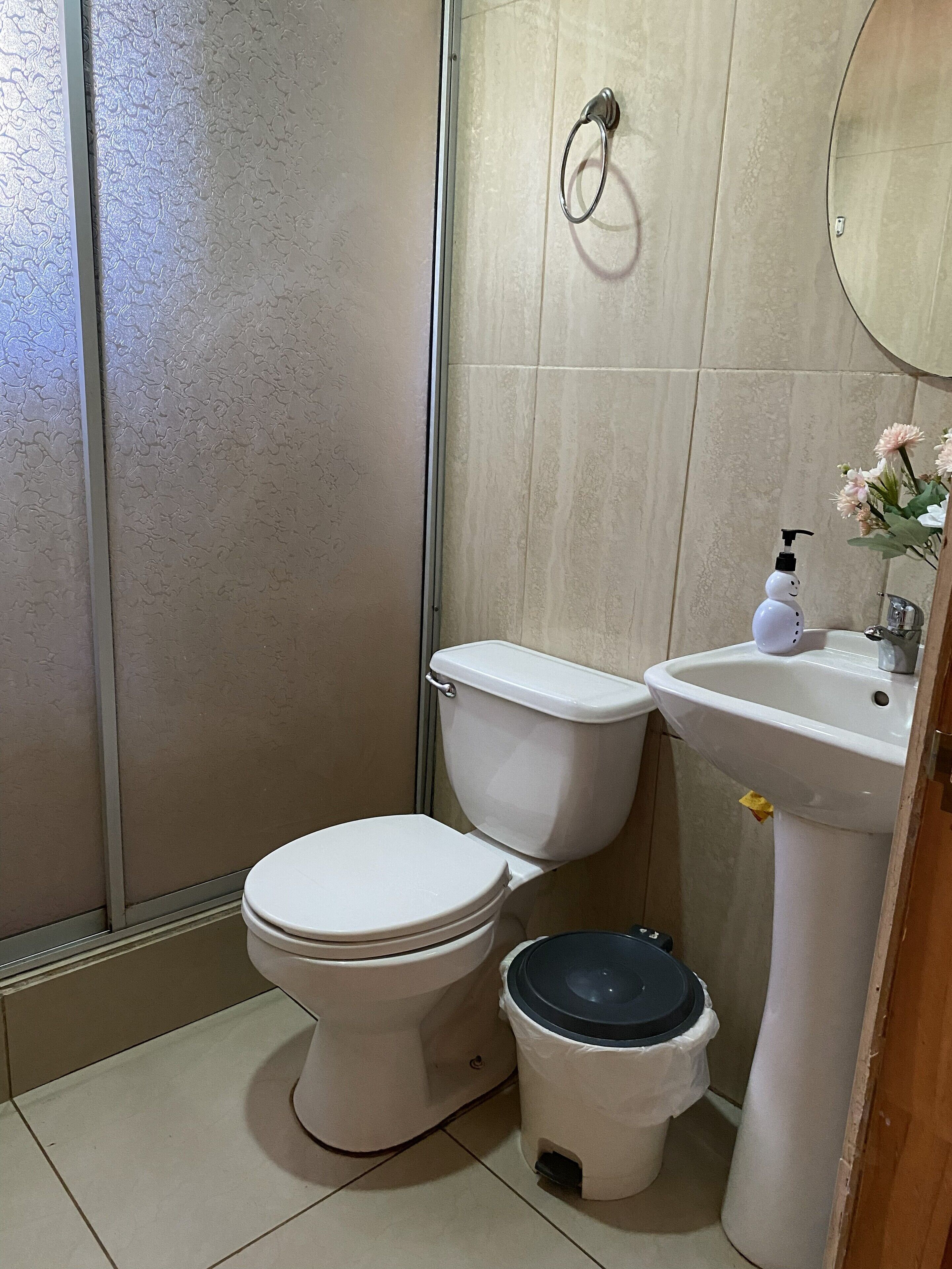 Towels, soap, toilet paper