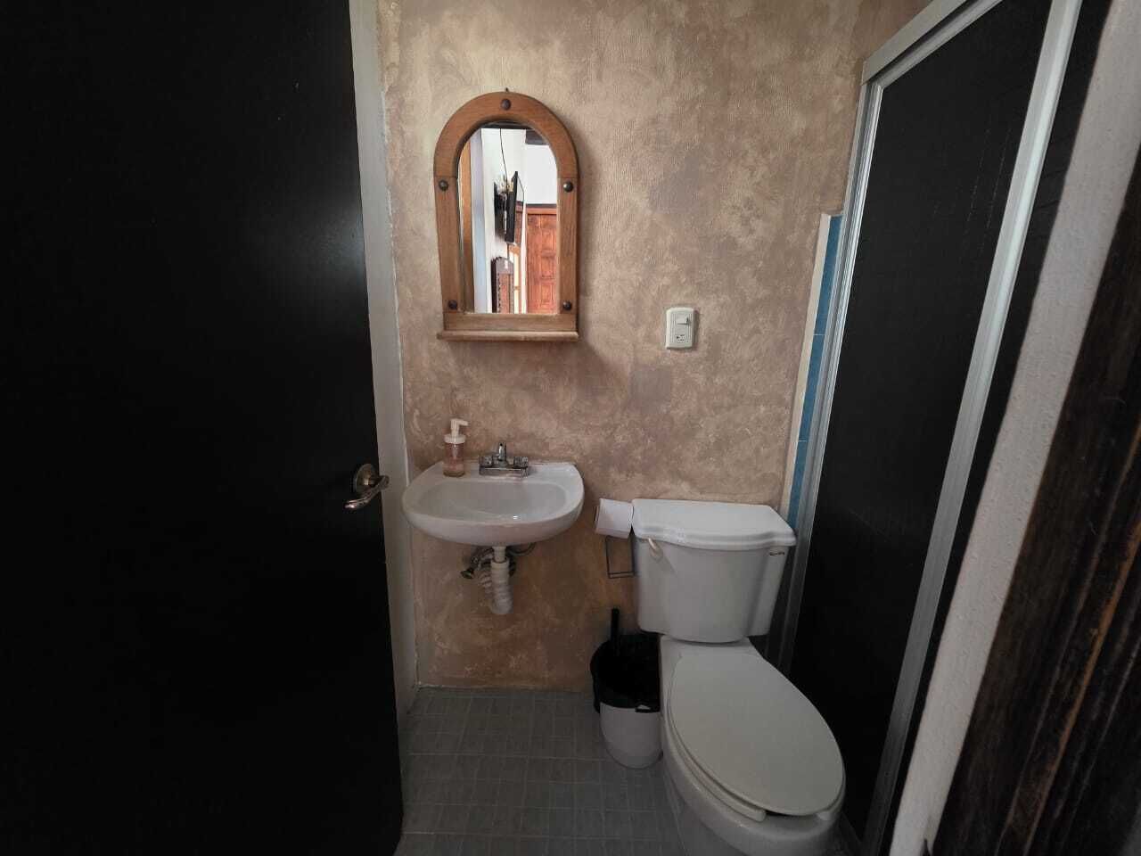 Bathtub, towels, soap, shampoo