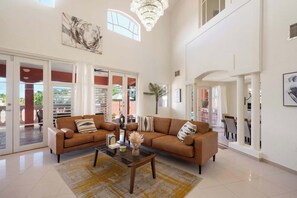 TV, offices - Surfside Mansion | Luxury Retreat with Pool (Palmas del Mar)