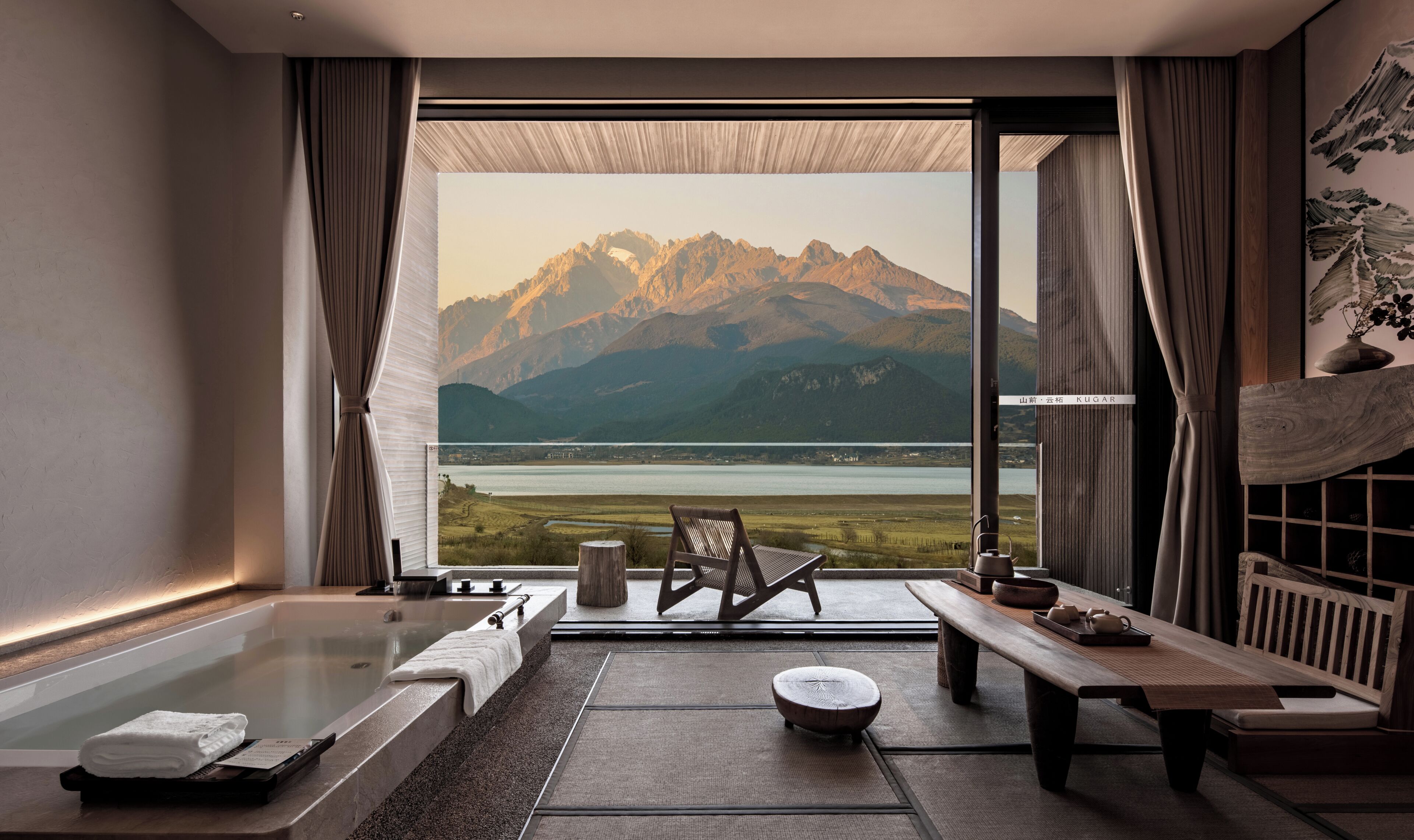 Luxury-Doppelzimmer, 1 King-Bett, Nichtraucher, Bergblick | Ausblick vom Zimmer