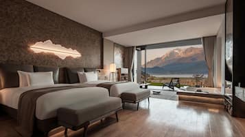 Tomannsrom – luksus, flere senger, ikke-røyk, fjellutsikt | Lydisolert, strykejern/-brett og wi-fi (inkludert)