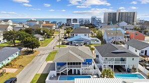 Exterior - Classic 4BR w/ Heated Pool + Outdoor Lounge Area (North Myrtle Beach)
