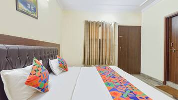 Sengetøy i egyptisk bomull, sengetøy av topp kvalitet og safe på rommet