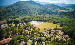 Aerial view - Villa in Pyrenees With Pool and Terrace (Quillan)