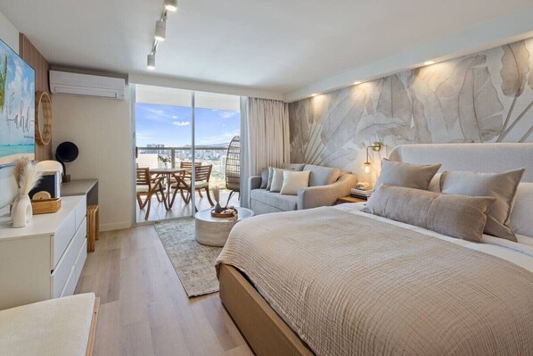 Desk, iron/ironing board, WiFi