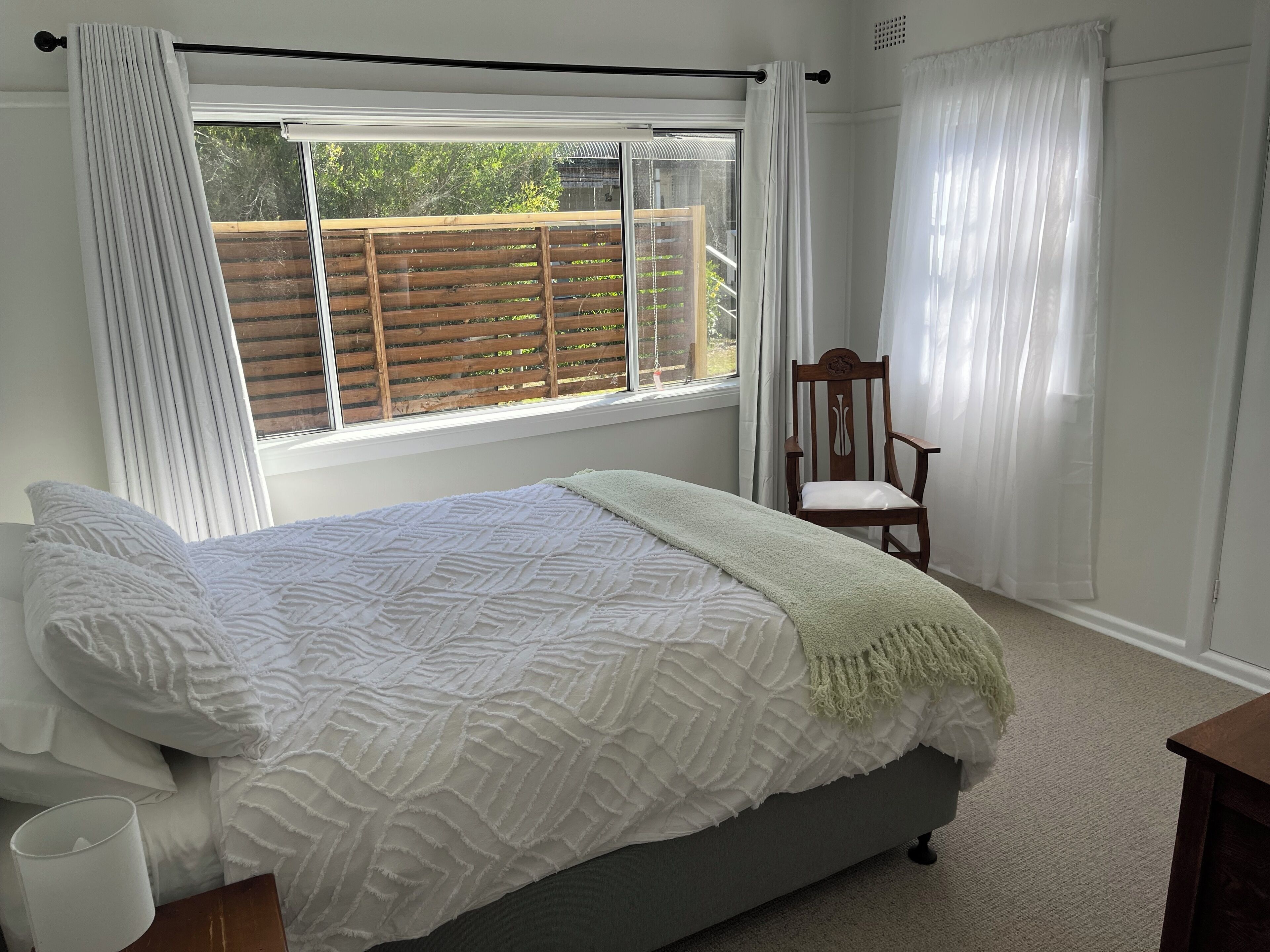 2 bedrooms, iron/ironing board, travel cot, bed sheets