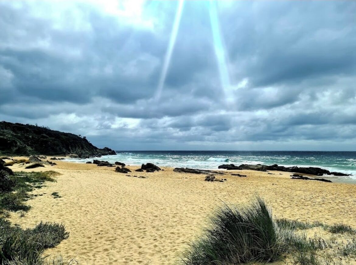 On the beach, beach towels
