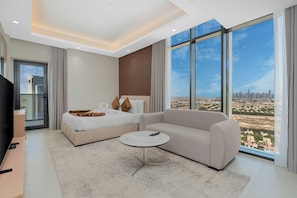 Classic Studio, City View | Iron/ironing board, free WiFi, bed sheets - Samaya Holiday Homes Cloud Suites (Dubai)