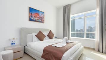 Deluxe-lejlighed - balkon - søudsigt | Gratis Wi-Fi, sengetøj