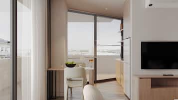 Habitación ejecutiva | Cortinas opacas, tabla de planchar con plancha, wifi gratis