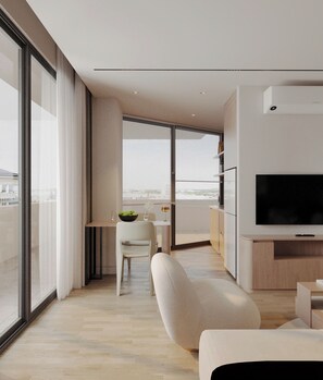 Executive-værelse | Mørklægningsgardiner, strygejern/strygebræt, gratis Wi-Fi