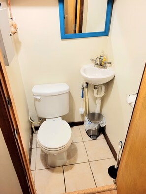 Bañera de hidromasaje, toallas, jabón y papel higiénico