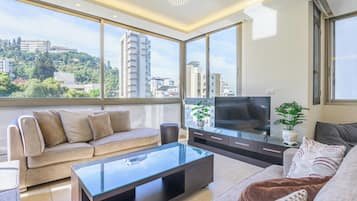 アパートメント 3 ベッドルーム キッチン シティビュー | リビング エリア | スマートテレビ、Netflix、ストリーミングサービス