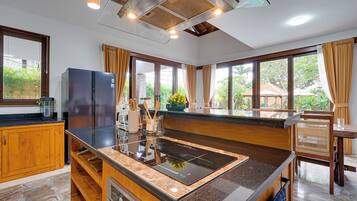 Villa, Patio, Garden View | Private kitchen | Electric kettle