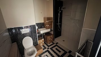 Bathroom | Shower, hair dryer, towels, soap