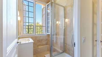 Shower, hair dryer