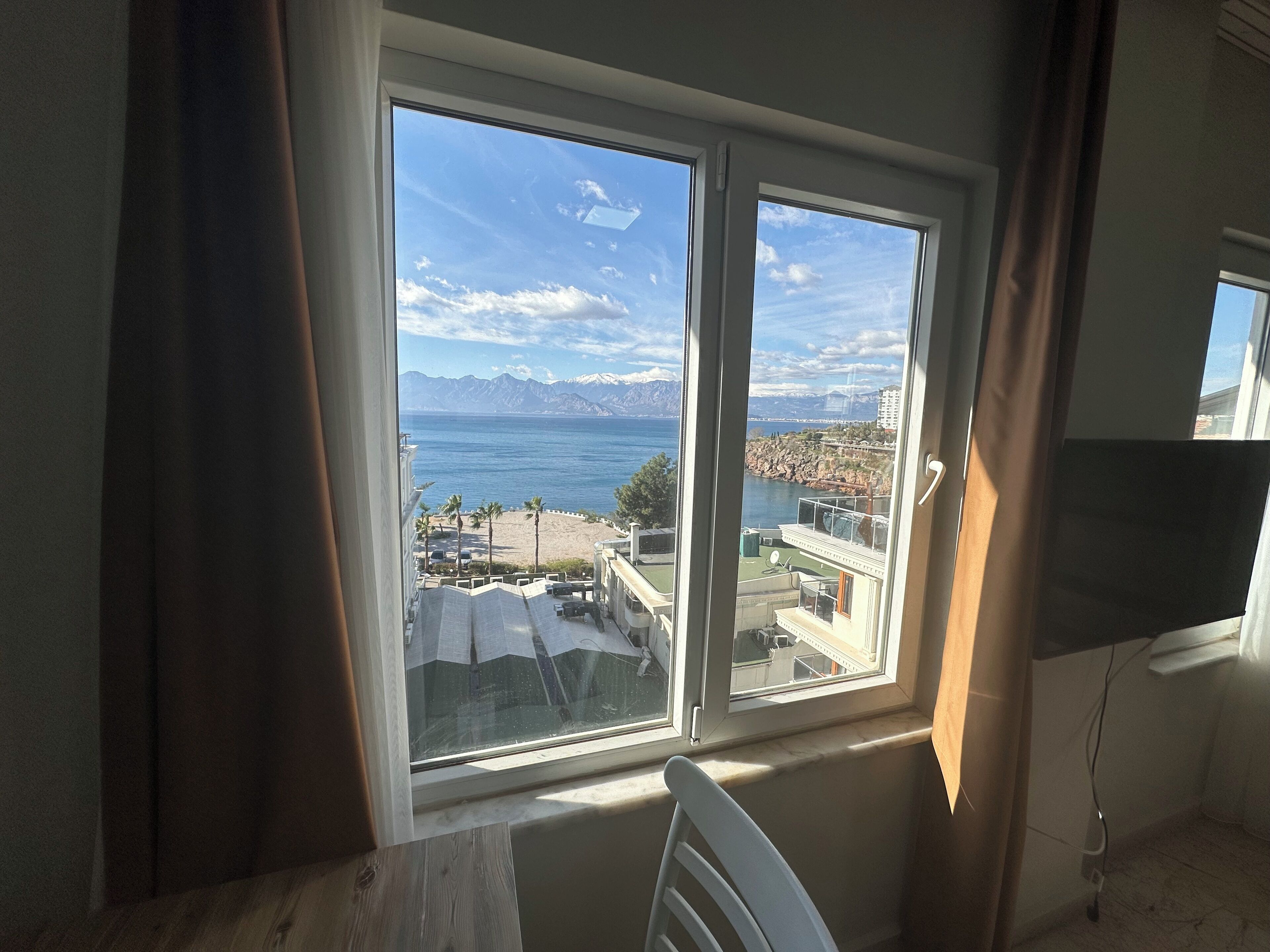 Comfort-Apartment, 1 Schlafzimmer, Küche, Meerblick | Ausblick vom Zimmer