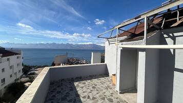 Panorama penthouse, terras, uitzicht op zee | Terras
