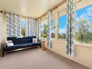 Living area - Relaxed and secluded 3 BR home on farm with river access and mountain views  (Nelligen)