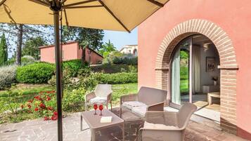 Chalet, 2Â Schlafzimmer, Balkon, Gartenblick | Terrasse/Patio