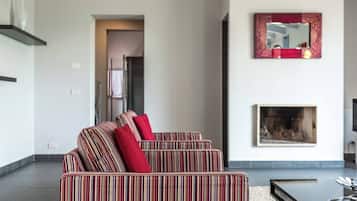 Chalet, 2 Schlafzimmer, Raucher, Balkon | Wohnzimmer