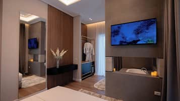 Camera Luxury | Biancheria da letto di alta qualità, una scrivania, postazione laptop