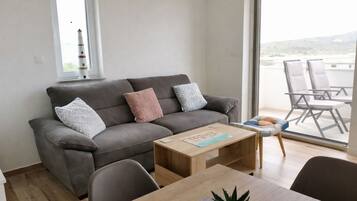 Apartment, Strandblick | Wohnbereich