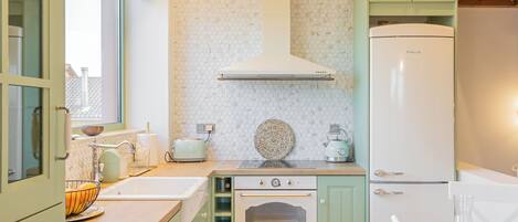 Fridge, oven, stovetop, dishwasher