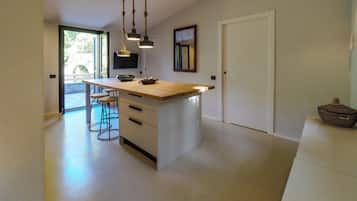 Villa, 2 Bedrooms, Terrace, Sea View | Private kitchen | Espresso maker, coffee/tea maker, electric kettle