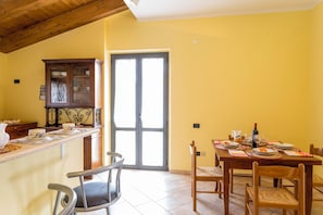 Apartment, Balcony | Dining - Panoramic Apartment near Gubbio (Sigillo)