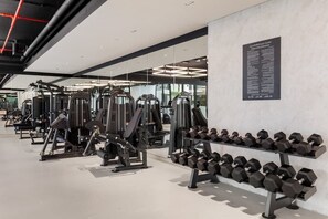 Fitness facility - Brand New 2BR |Circle Mall View |Great Pool & Gym (Dubai)