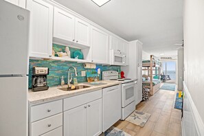 Fridge, microwave, oven, stovetop - Oceanfront Condo with indoor pool + Free Attraction Tickets! (North Myrtle Beach)