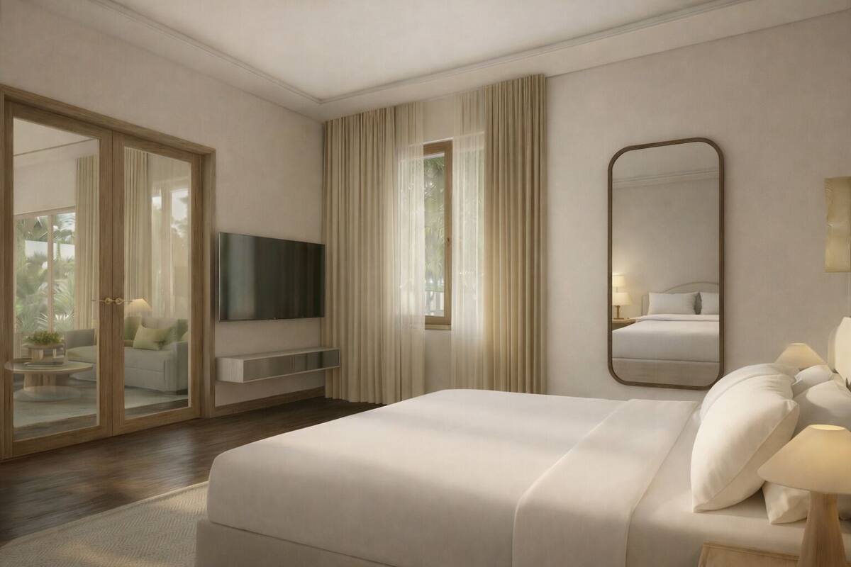 Deluxe Suite, Garden View | In-room safe, desk, blackout drapes, soundproofing