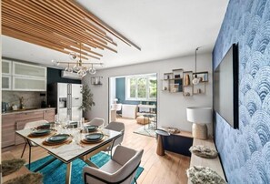 Apartment, Garden View | Dining - Appartement Design Porte de Paris avec parking (Sèvres)