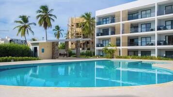 Apartment, 2 Bedrooms, Accessible, Balcony | Pool | Outdoor pool