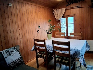 Chalet, 1 Bedroom, Patio, Garden View | Dining room - Lake View Chalet , Därligen (Darligen)
