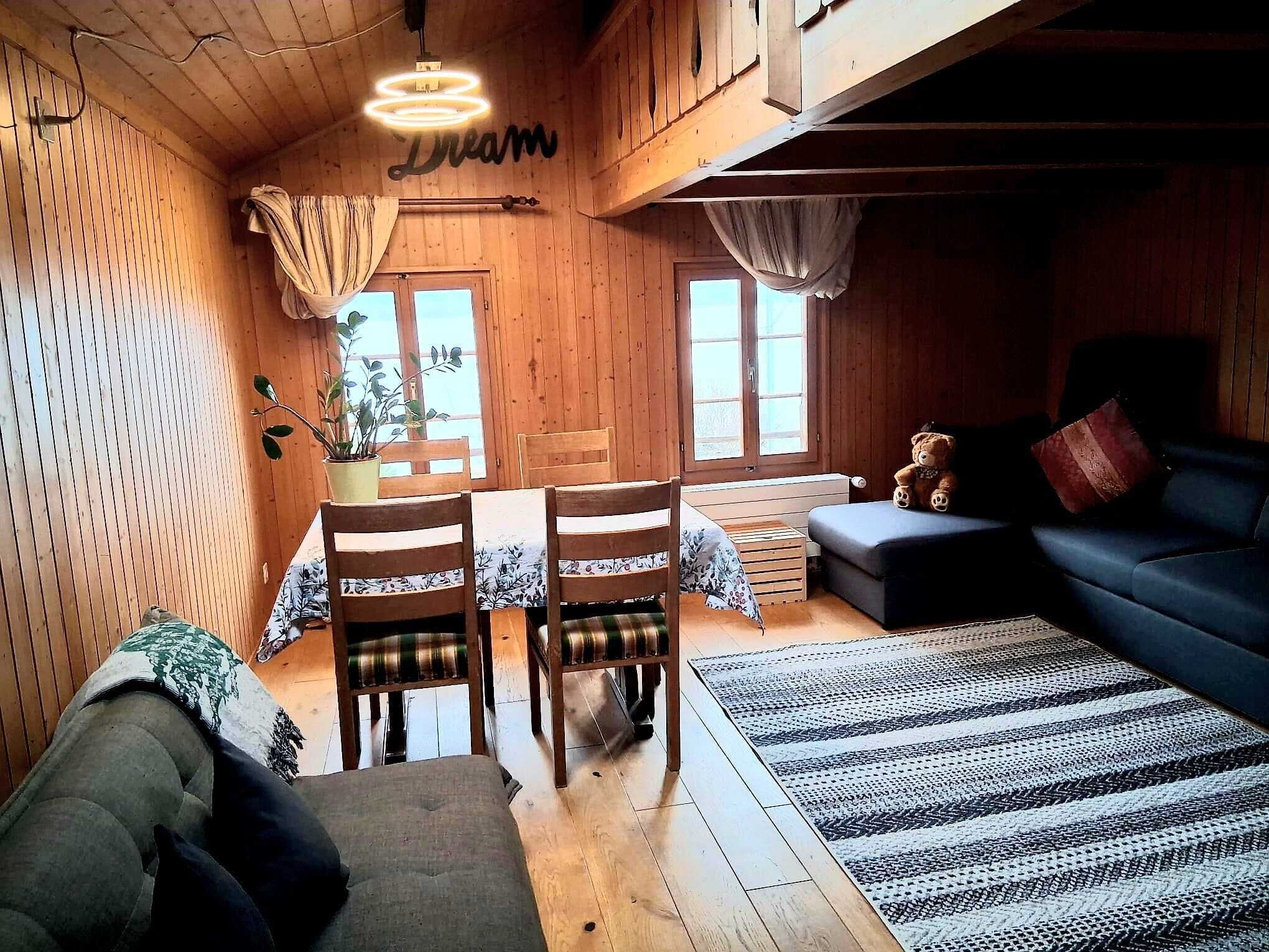 Chalet, 1 chambre, patio, vue jardin | Salle de séjour